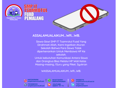 SISWA DILARANG MEMBAWA HP KESEKOLAH